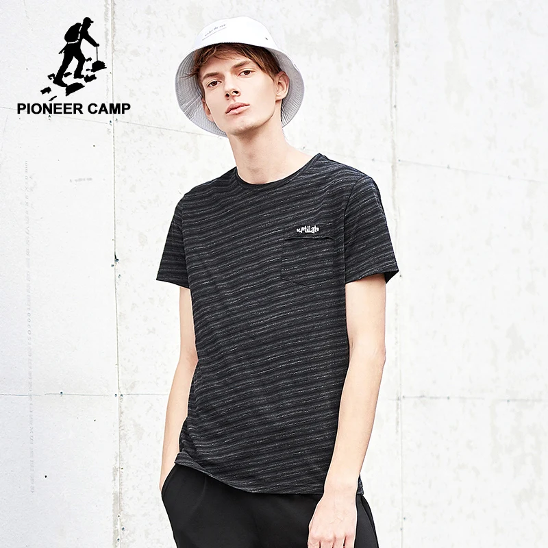 Pioneer camp Новая летняя стильная футболка с коротким рукавом для мужчин брендовая
