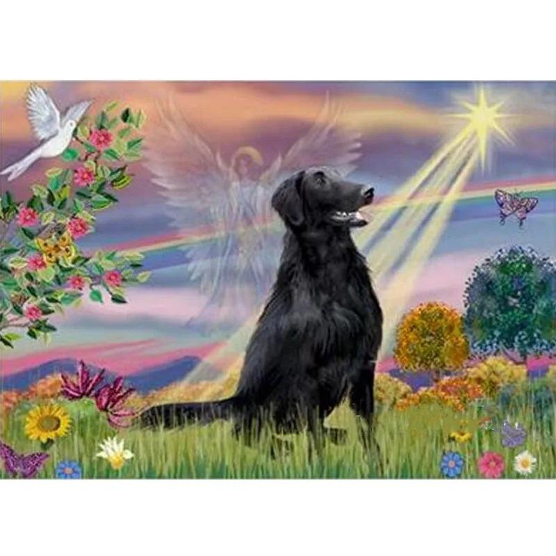 Домашний декор 5D алмазная живопись кэрн терьер Ангел полная квадратная мозаика