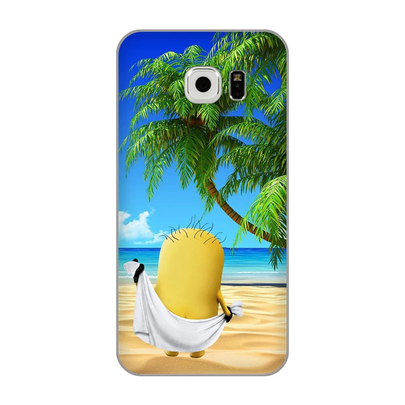 Мультяшные Желтые Миньоны Мягкий ТПУ чехол для телефона Тонкий samsung Galaxy Note 2 3 4 5 8 S2