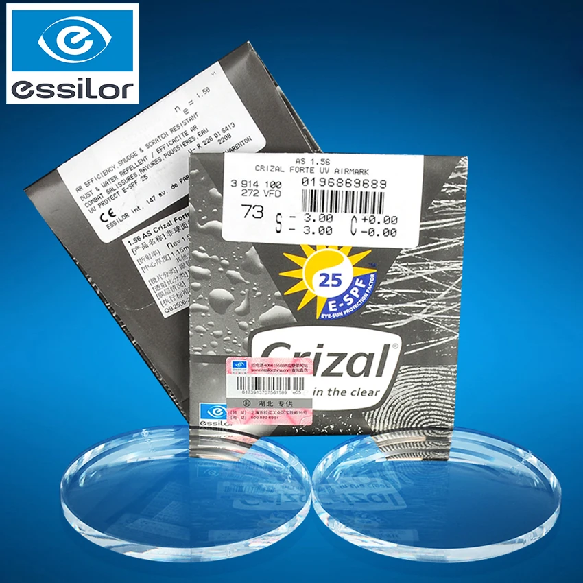 Прозрачные линзы Essilor Crizal для близорукости астигматизма 1 56 60 67 74 Линзы очков по