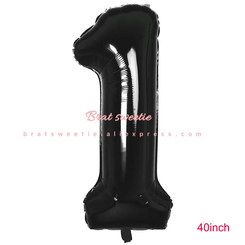 40in black 1 Вечерние шары с пандой на день рождения, декорированные пандой, фольгированные шары, латексные шары, баннер для детского душа, украшения для дня рождения - Цвет: 40in black 1