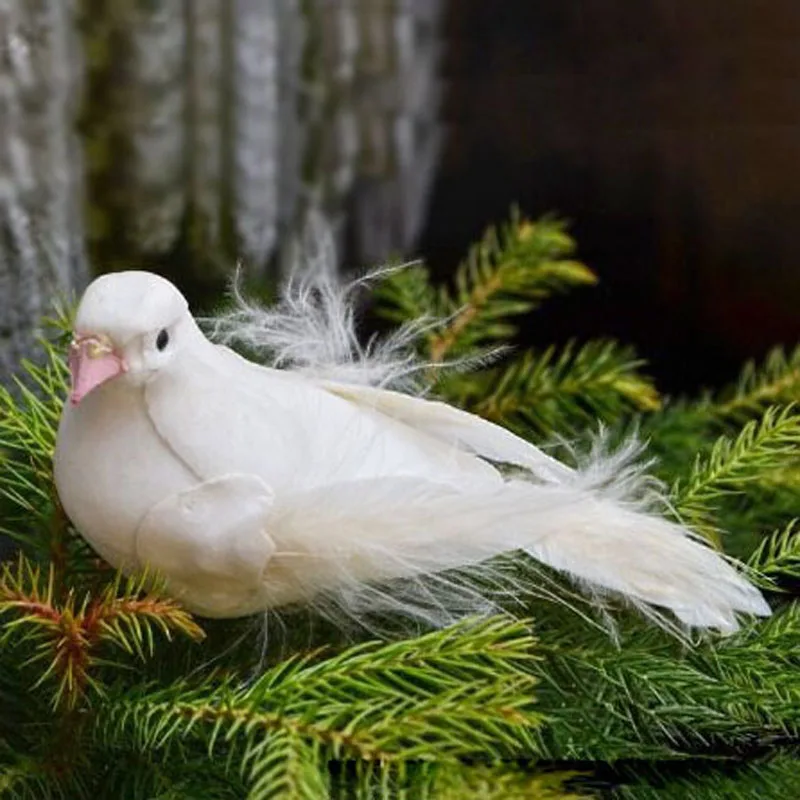 Минимальный заказ 10 $ миниатюрная искусственная животная белая птичка микро