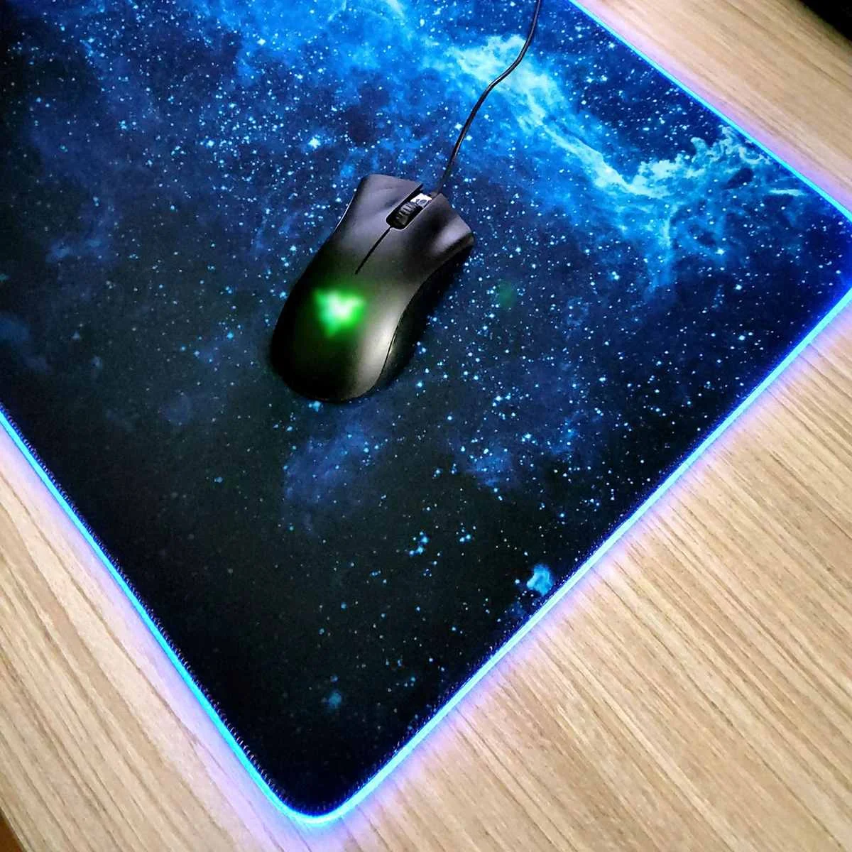 Большой RGB светодиодный коврик для мыши 7 цветов USB Проводное освещение игровой геймер нескользящий цветной коврик для мыши для ноутбука компьютерный стол коврик мыши