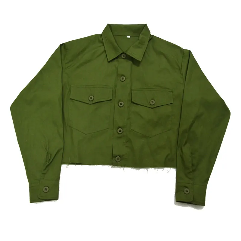 Женская короткая блузка с длинным рукавом BF повседневная блузка-кардиган для