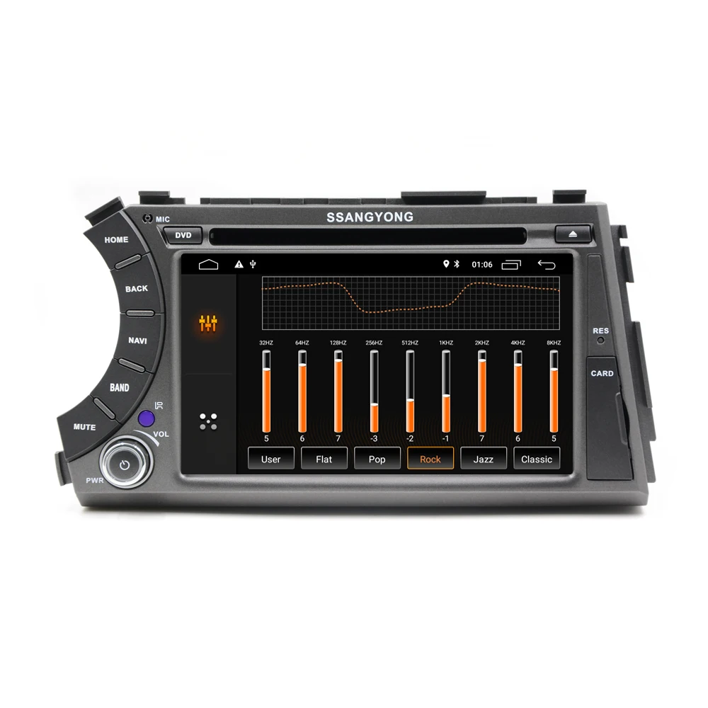 1024*600 2 Din четырехъядерный 7 &quotAndroid 8 1 автомобильный DVD GPS навигация для SsangYong Kyron Actyon