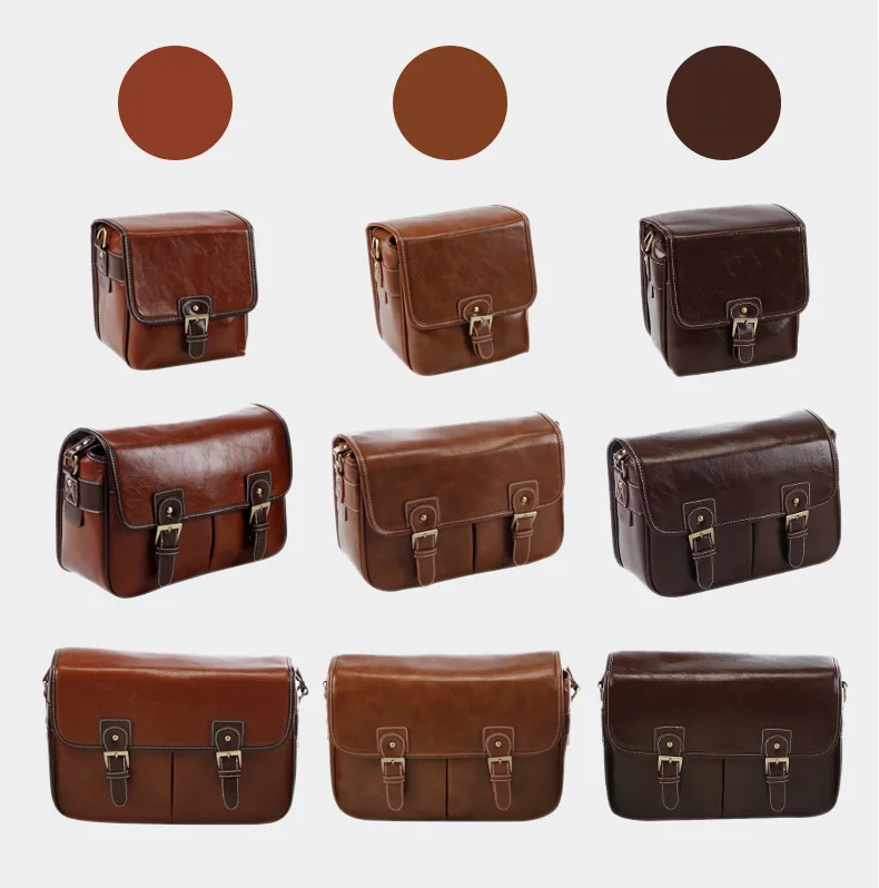 Roadfisher PU Leather Vintage DSLR Photography Travel Camera Bag Shoulder Messenger Insert Case For Canon Nikon Sony Pentax | Электроника