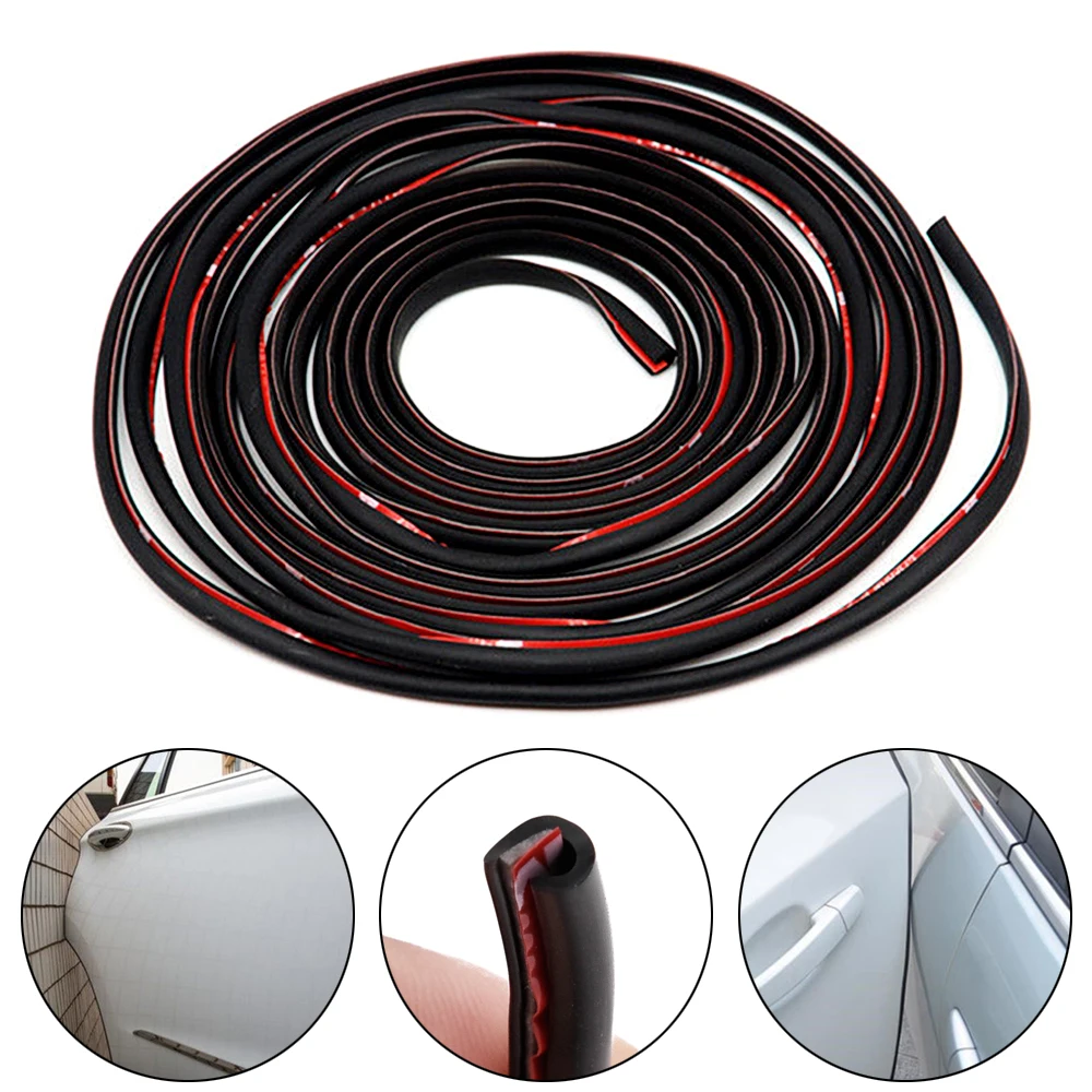 Высококачественная резиновая черная U-образная уплотнительная лента 5 м для