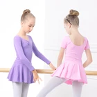 Балетное платье для девочек, балетная Одежда для танцев, трико для малышей, хлопковое платье, танцевальная юбка, детское танцевальное платье для девочек, гимнастическое леопардовое трико