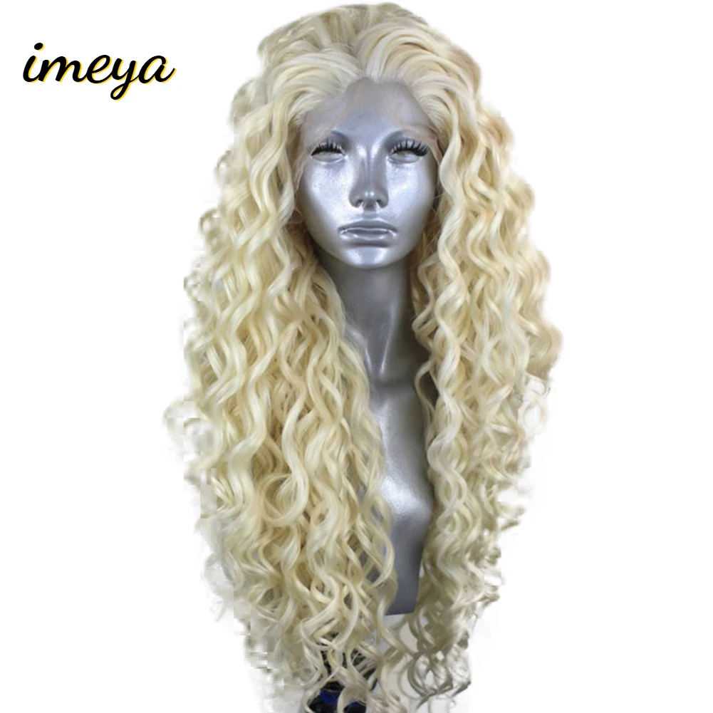 Imeya 2" фиолетовый длинный кудрявый свободная часть синтетический парик на кружеве для белых черных женщин высокая температура волокна парики