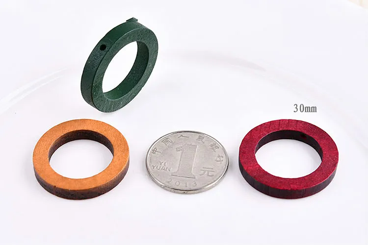 Южнокорейская Мода ретро деревянные круглые кольца DIY серьги ювелирные изделия