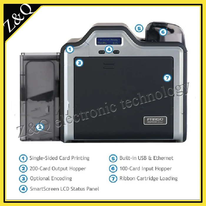 Односторонний пластиковый карточный принтер Fargo HDP5000|id card printer|plastic id printersplastic printer