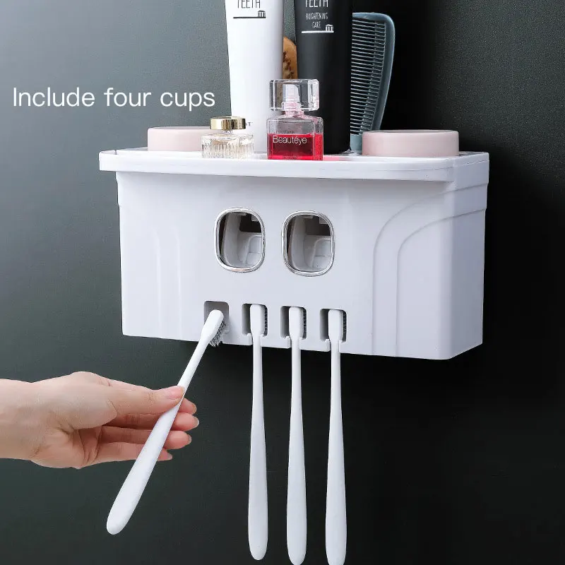 Автоматический Дозатор зубной пасты пыленепроницаемый держатель щетки с