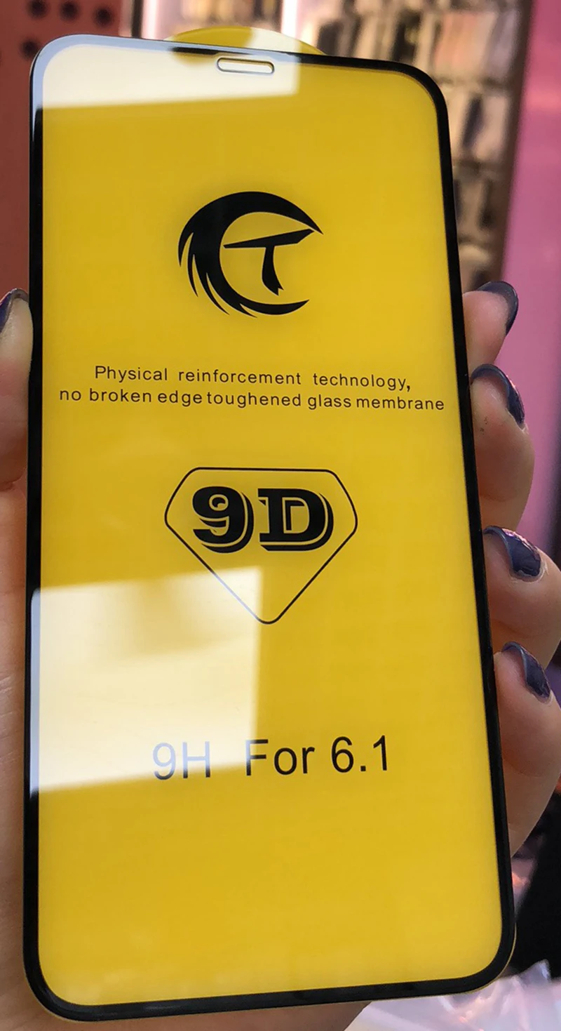 100 шт. закаленное стекло 9D с розничной коробкой для iPhone XR XS MAX X 7 8 PLUS 6 6Ps Plus полное
