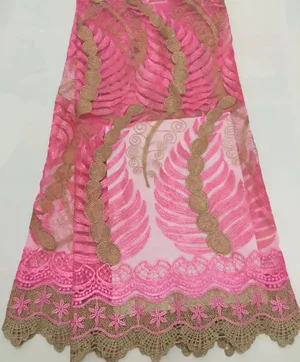 CYL188 (1) Pink african clothing free shipping 5y/pieces french lace high quality 100% cotton for party wedding dresses | Дом и сад