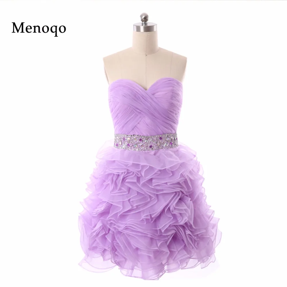 Длиной выше колена милое из органзы короткое платье для выпускного вечера