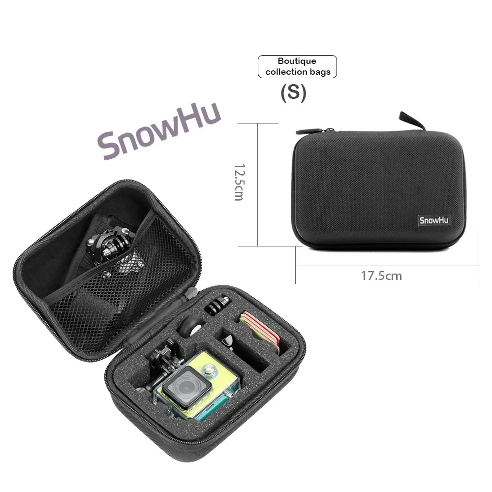 SnowHu Портативная сумка для хранения камеры для Gopro чехол для Xiaomi Yi экшн-камера для Go Pro Hero 8 7 6 5 4 SJCAM аксессуары GP110