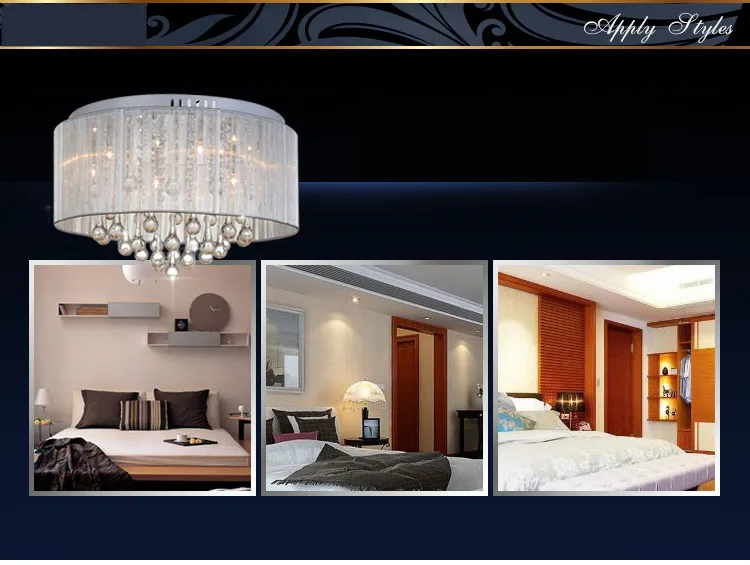 Современная простая тканевая хрустальная лампа для спальни люстра прихожей