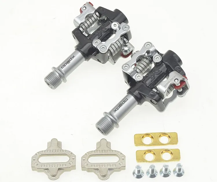 Black Wellgo Xpedo XMF07AC MTB педали для горного велосипеда с клипсами, совместимы с SPD - Цвет: Black
