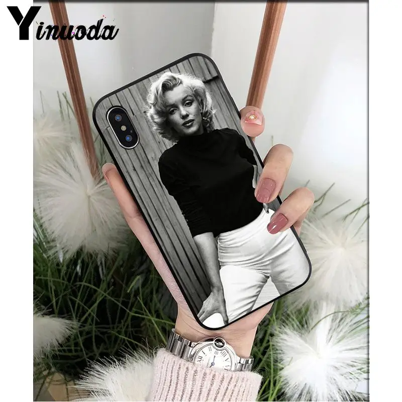 Yinuoda Мэрилин Монро шаблон ТПУ мягкий сотовый Чехол для телефона для Apple iPhone 8 7 6 6S Plus X XS MAX 5 5S SE XR мобильные телефоны
