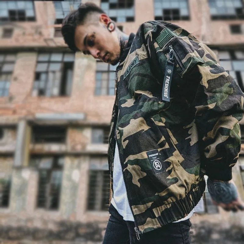 Сезон весна осень Куртка бомбер мужская верхняя одежда & пальто в стиле милитари