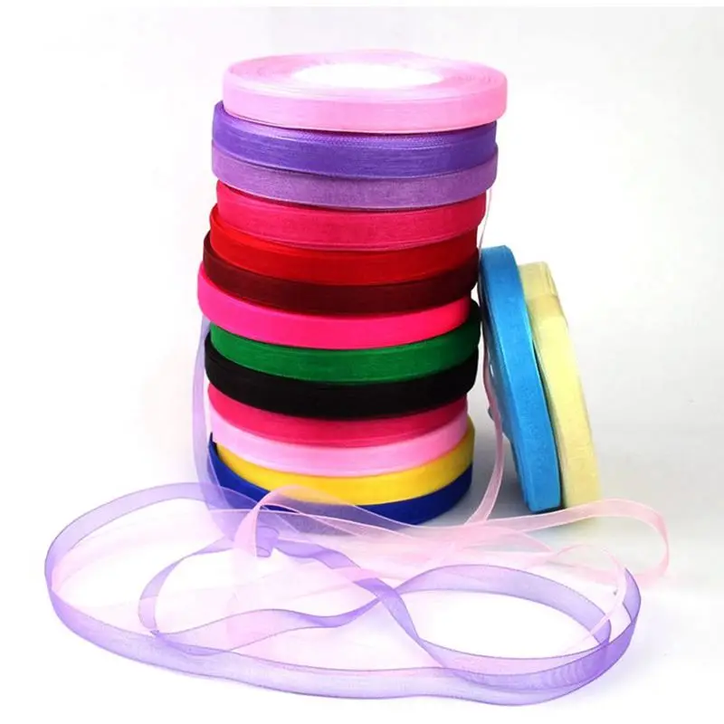 Лента из органзы с изображением бабочки 10 мм 45 м|tape decorative|tape for decortape tape |