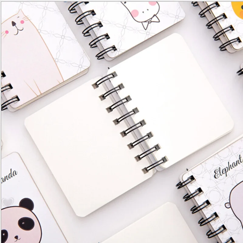 Kawaii мини записная книжка с животным выражением портативный Блокнот канцелярские