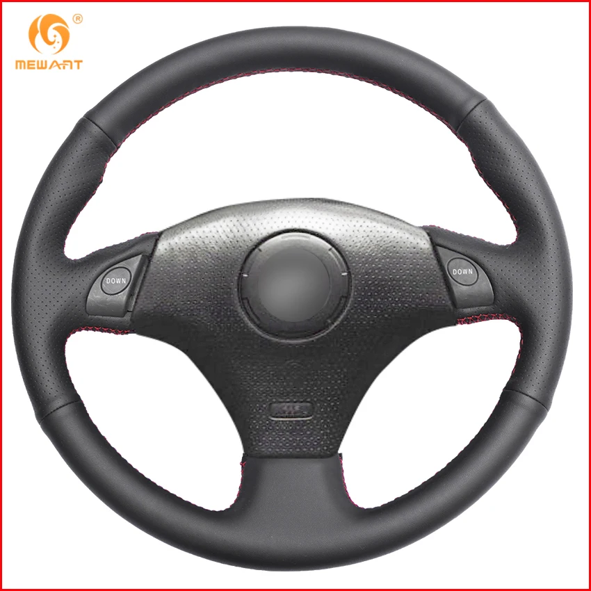 MEWANT черный чехол рулевого колеса автомобиля из натуральной кожи для Toyota RAV4 2003 2005