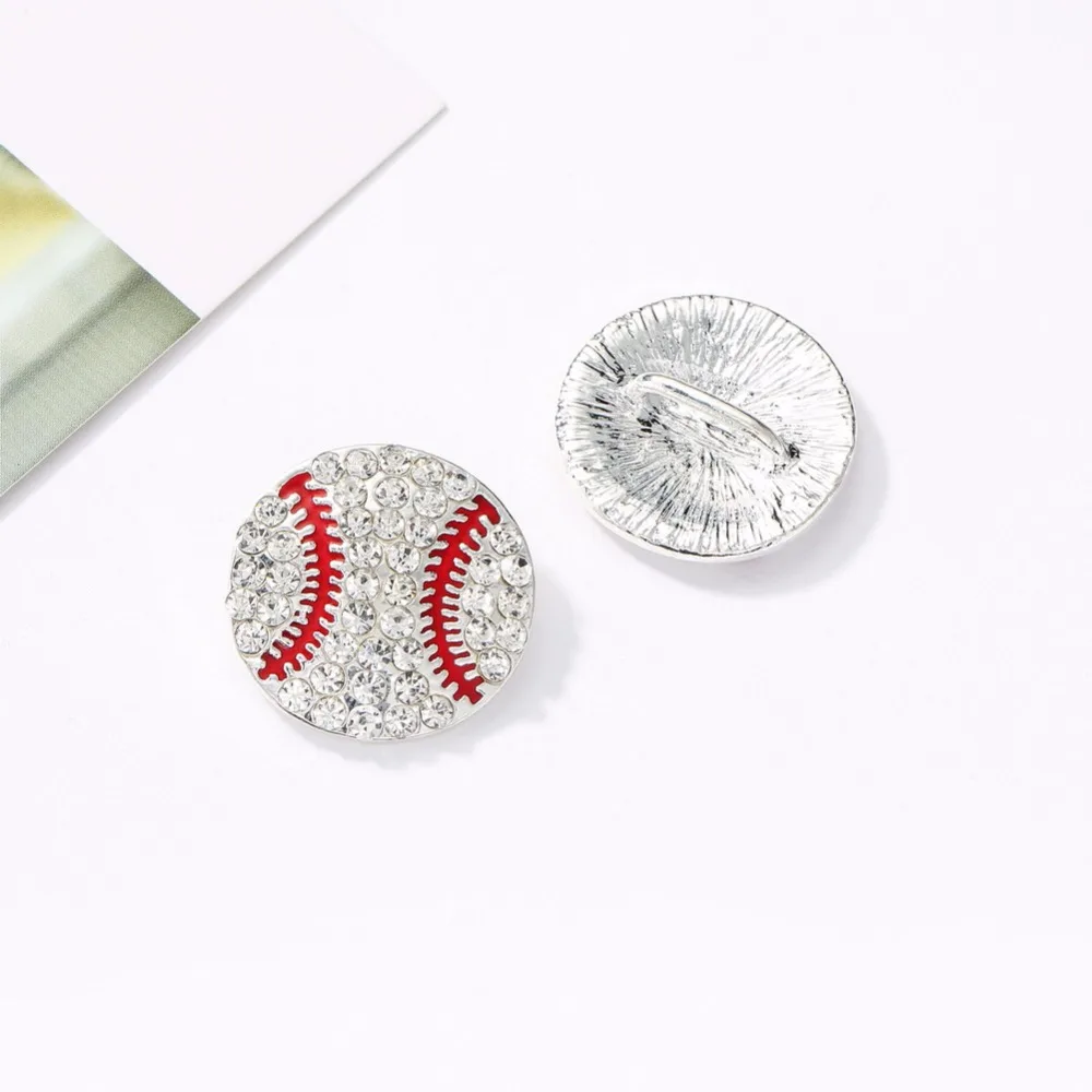 Кнопки бесплатная доставка 20 мм бейсбольные стразы пуговицы хвостовик
