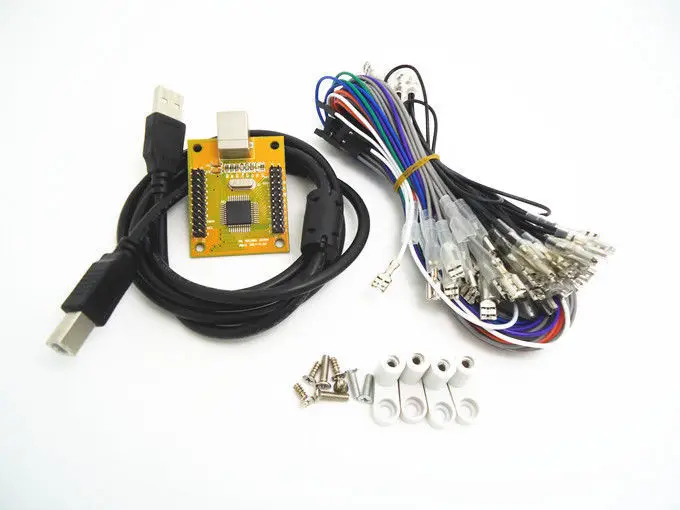 ПК PS3 Аркада USB контроллер интерфейс 2 джойстика и 27 кнопок w/Turbo игрока MAME Multicade