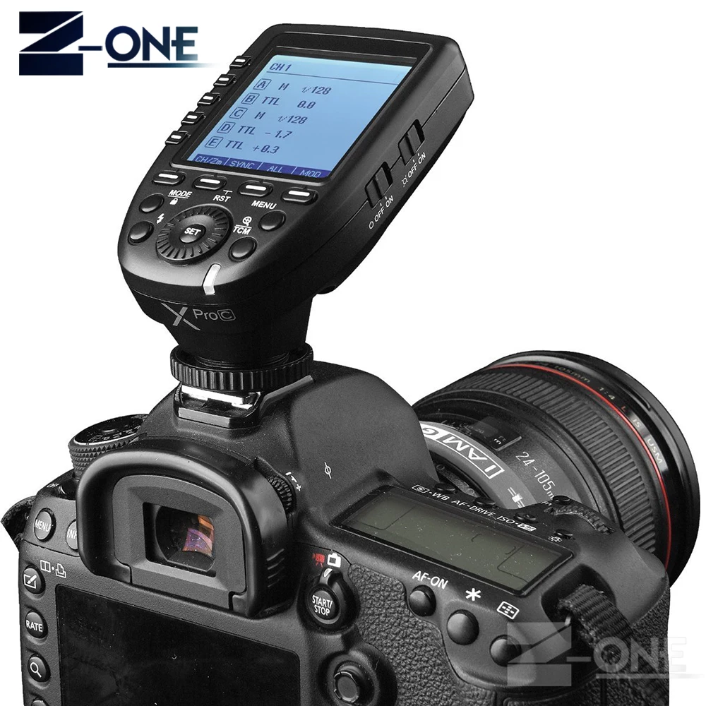 Godox XPro-C + фотовспышка ресивера триггера передатчика с XTR-16 II 2 4G Беспроводная
