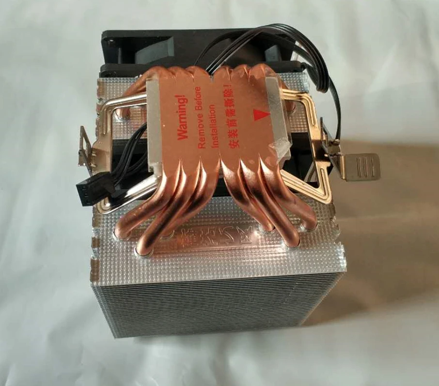 4 6 тепловым стержнем heat pipe Процессор кулер Intel 775/1150/1151/1155/1156/1366 2011 AMD 4pin dual-башня охлаждения 9 см вентилятор светодиодный светильник