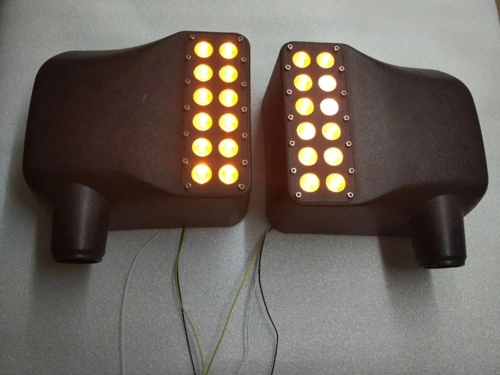 Для Wrangler зеркала заднего вида корпус с Led Белый DRL янтарные указатели поворота для Jeep Wrangler JK аксессуары