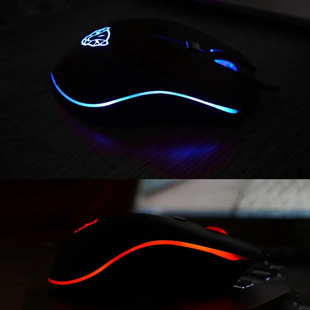 MOTOSPEED V40 4000 dpi RGB с подсветкой 6 кнопок дышащая Проводная игровая мышь беспроводная