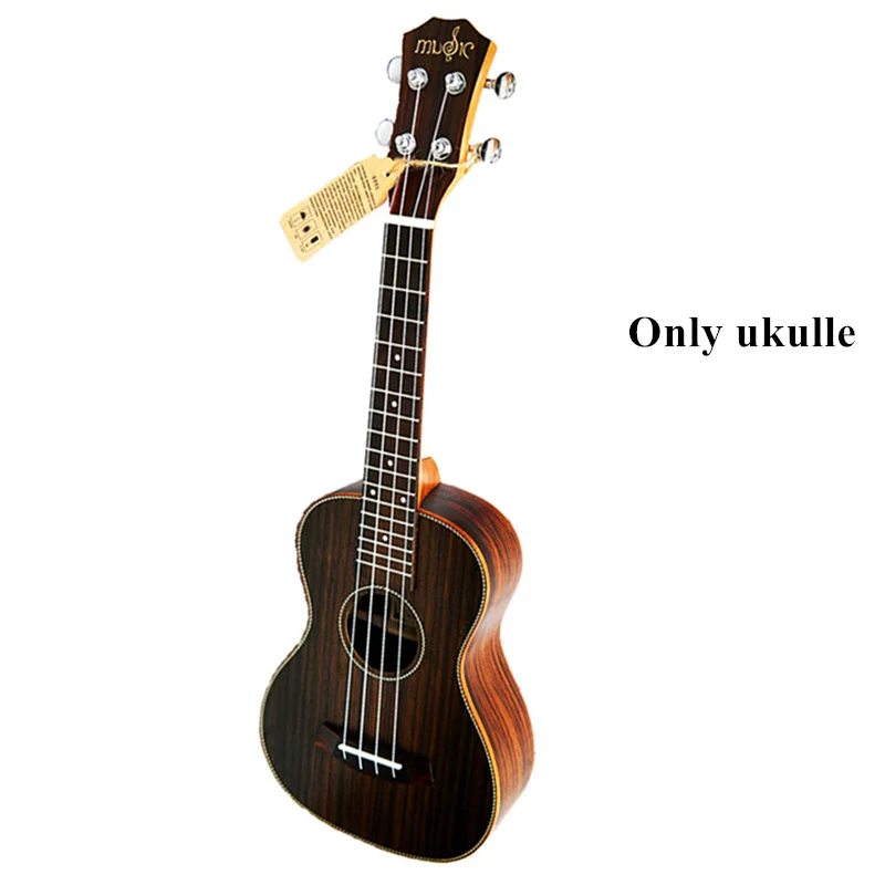 only ukulele 23 дюймов Гавайские гитары укулеле, концертная, полностью палисандр, гавайская, 4 струны, маленькая гитара, электрогитара Ukelele с звукоснимателем, эквалайзер, музыкальные струны, инструменты - Цвет: only ukulele