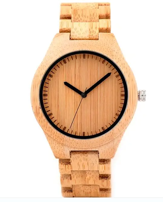 Bamboo band Бобо птица V-G27 бамбуковые деревянные часы для мужчин ручной работы Классические кварцевые наручные часы Дерево/кожаный ремешок - Цвет: Bamboo band