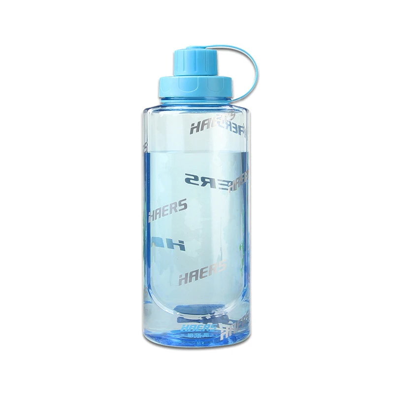 Blue Haers Портативный eco-friendly Пластик бутылка для воды рукоятки для спорта с Чай заварки восхождение Пеший Туризм Бутылка 1000/1500/2000 мл - Цвет: Blue