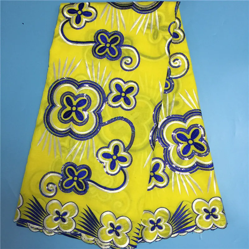 2017 лучшие продажи швейцарская вуаль кружева африканские ткань желтый высокое