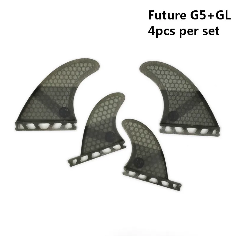 Будущее G5 + GL плавники для серфборда Quad плавник с Сотами стекловолокна серфинга 4