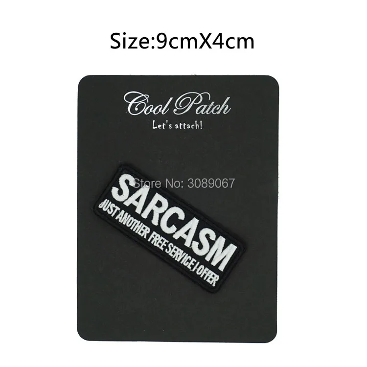 3 5 &quotSARCASM A FREE SERVICE Chopper Outlaw MC вышитая Байкерская шивка на жилет Железный значок