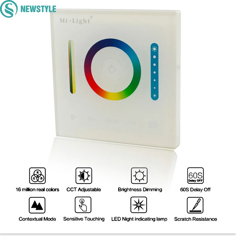 Новый светодиодный контроллер Mi светильник Smart Panel RGB RGBW + CCT сенсорный выключатель