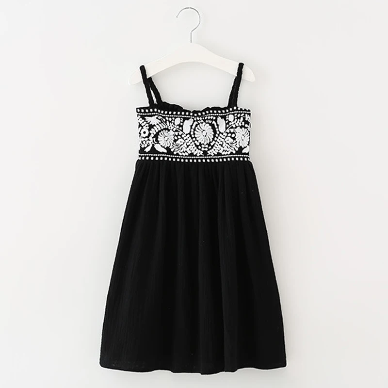 EABoutique Summer Kids Dresses For Girls Bohemian Style Linen Fabric Singlet Long Beach Dress Age 5-12 Year old L521 | Детская одежда и