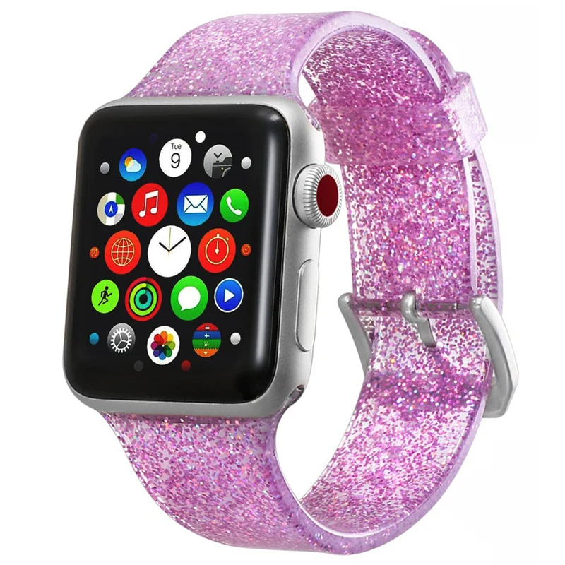 Силиконовый ремешок для Apple Watch 42 мм 44 38 40 силиконовый золотистый браслет 4 3 2 1 iWatch