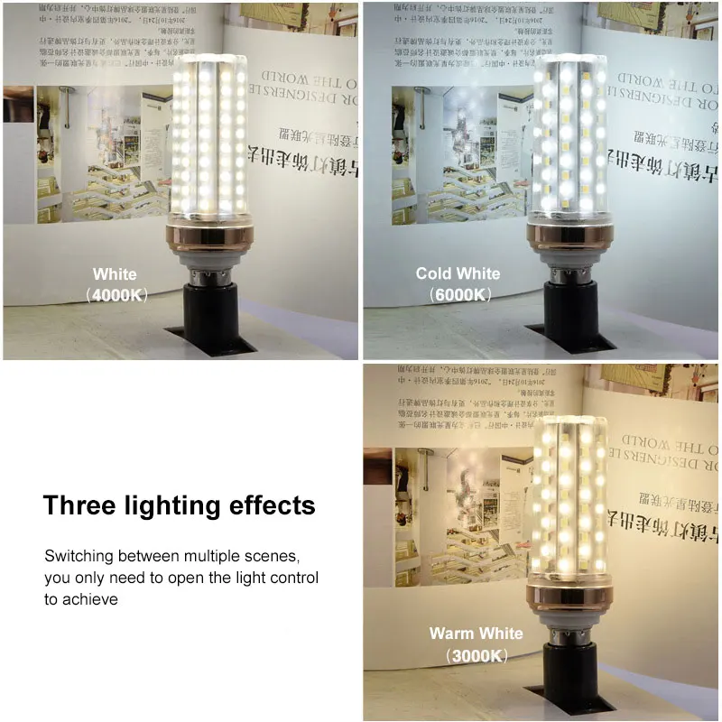 Светодиодная лампа E27 E14 Кукуруза SMD2835 12 Вт 16 20 24 AC 185 в 265 холодный белый/теплый