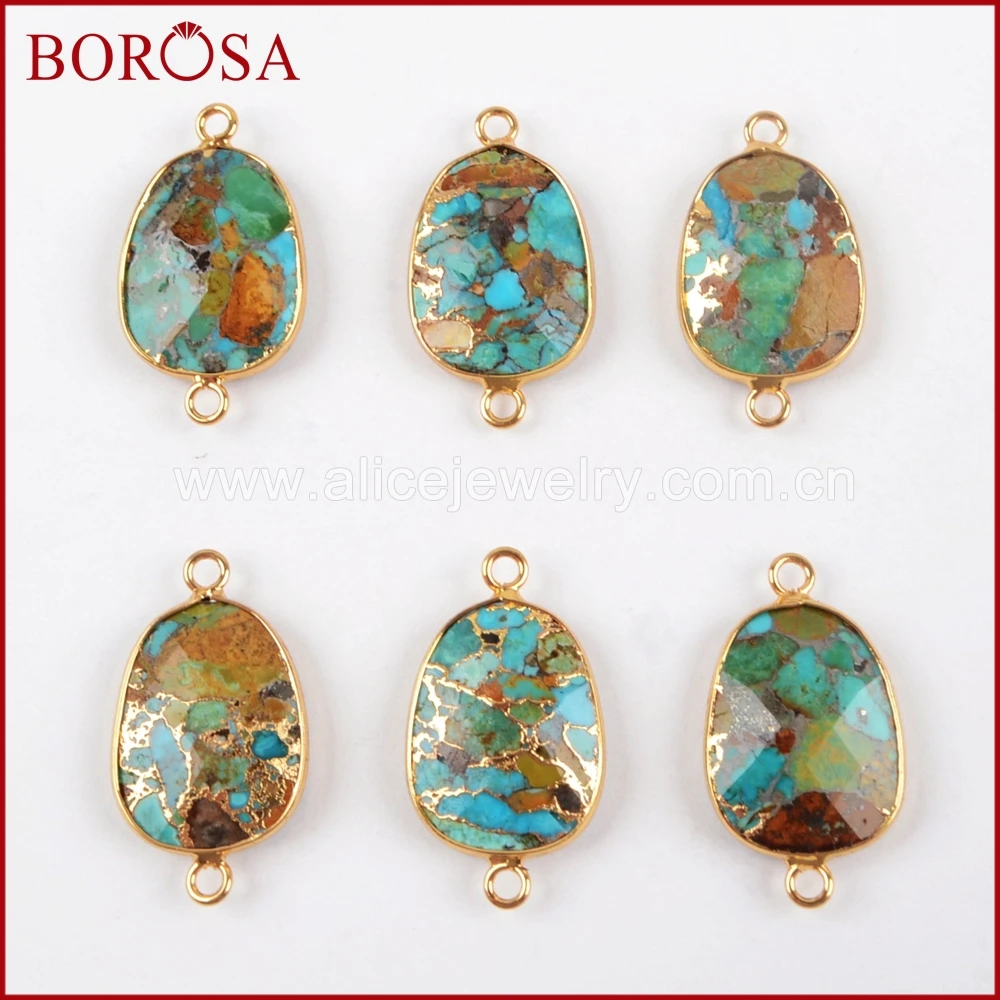 BOROSA 5/10 шт. золотого цвета свободная форма медная фоторазъем двойные втулки из