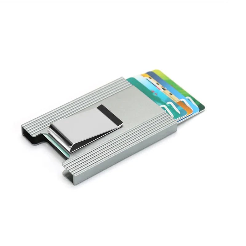 Современный карбоновый rfid кошелек с блокировкой минималистичный тонкий