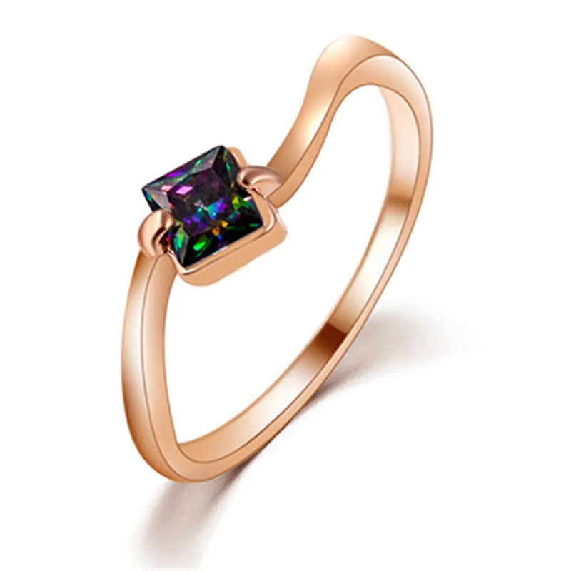 Bridal Fashion Jewelry Party Dress Accessories Women Anniversary Gifts Exquisite Zircon Ring Curve Shape Wedding Rings | Украшения и