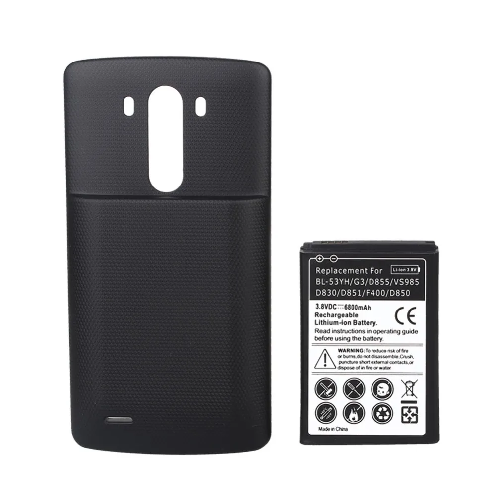 Аккумуляторная батарея 6800 мАч для LG G3 D855 VS985 D830 D851 F400 D850 аккумулятор большой