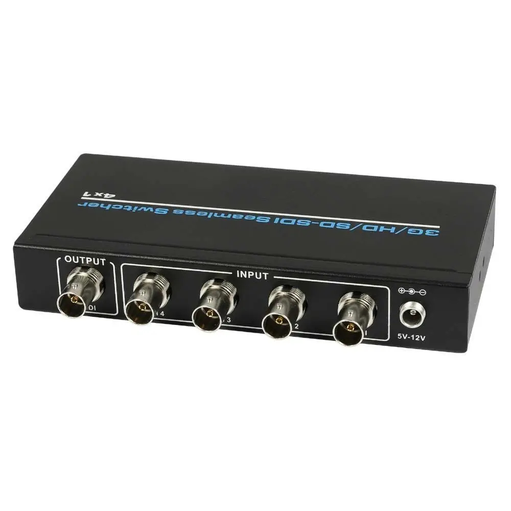 SDI коммутатор 4x1 BNC hd sd 3G бесшовные Switcher Масштабирование 1080 P + ИК-пульт