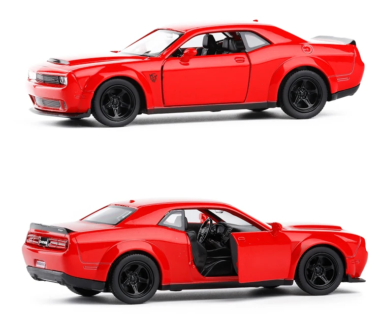 1/36 масштаб Dodge Challenger SRT игрушка демон отлитый под давлением модель с тяговым