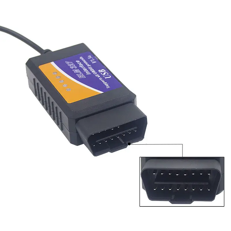 ELM327 интерфейс USB/Bluetooth OBD2 Авто сканер V1.5 OBDII OBD 2 II elm327 usb Супер сканер